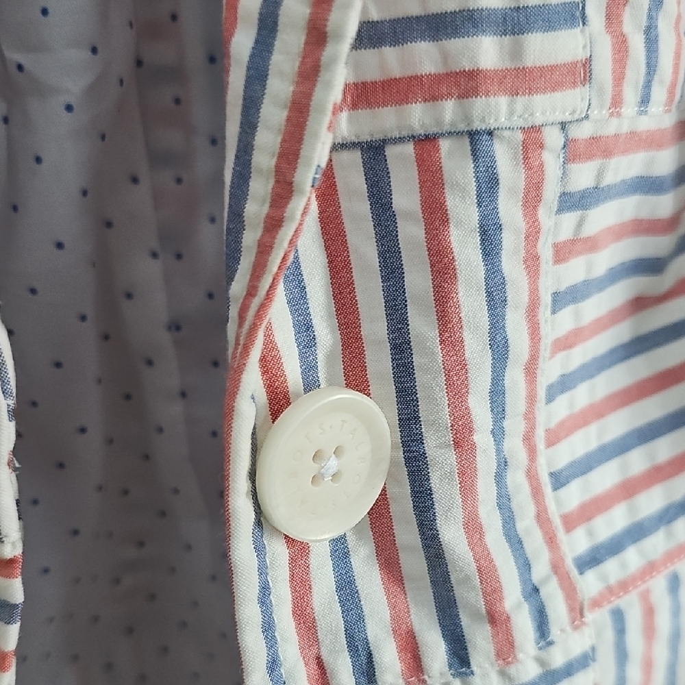 Talbots Patchwork Striped Blazer - Red, Blue, Whi… - image 2